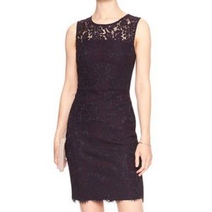 NWT Banana Republic Ruby Wine Lace Sheath …